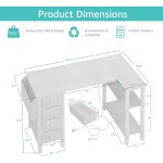 Lufeiya Weißer L-förmiger Computertisch mit Schubladen und Ablagefächern, 47-Zoll-Eck-Wendeschreibtisch mit Steckdose für Heimbüro-Schlafzimmer, L-förmiger PC-Schreibtisch für Teenager mit Stoffschublade, Weiß Lufeiya Weißer L-förmiger Computertisch mit Schubladen und Ablagefächern, 47-Zoll-Eck-Wendeschreibtisch mit Steckdose für Heimbüro-Schlafzimmer, L-förmiger PC-Schreibtisch für Teenager mit Stoffschublade, Weiß