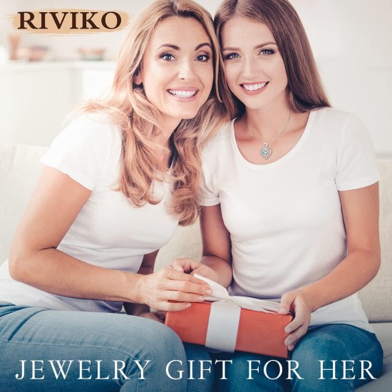 RIVIKO Unendlichkeits-Herz-Symbol-Halskette für Frauen, 925er Sterlingsilber, Liebesherz-Anhänger, Valentinstag, Jahrestag, Geburtstag, Weihnachten, Schmuck, Geschenke für Frauen, Mutter, Ehefrau, Schwester, ihre Freunde RIVIKO Unendlichkeits-Herz-Symbol-Halskette für Frauen, 925er Sterlingsilber, Liebesherz-Anhänger, Valentinstag, Jahrestag, Geburtstag, Weihnachten, Schmuck, Geschenke für Frauen, Mutter, Ehefrau, Schwester, ihre Freunde