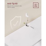 VASAGLE CUSTOS Collection – Bücherregal, 5-stöckiges Bücherregal, Bücherregal, offenes Aufbewahrungsregal, 23,9 x 59,9 x 132,8 Zoll, für Wohnzimmer, Heimbüro, Esszimmer, Wolkenweiß ULBC165T14