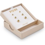 Kugel-Ohrstecker aus 14-karätigem Gold (3er-Pack), 3 mm, 4 mm und 5 mm – wählen Sie eine Farbe