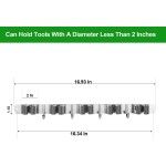 voze 5 Regale und 4 Haken, Mopp- und Besenhalter, Wandhalterung, selbstklebend, robust, Besenaufhänger, Organizer, Aufbewahrung, Werkzeugregale für Küche, Garten, Wäscherei, Garage