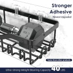 Dusch-Caddy, selbstklebender Dusch-Organizer, 7er-Pack, rostfreie Edelstahl-Badezimmerregale, großes Fassungsvermögen, ohne Bohren, Aufbewahrungszubehör mit Seifenschale, Zahnbürstenhalter und 24 Haken, Heimdekoration Dusch-Caddy, selbstklebender Dusch-Organizer, 7er-Pack, rostfreie Edelstahl-Badezimmerregale, großes Fassungsvermögen, ohne Bohren, Aufbewahrungszubehör mit Seifenschale, Zahnbürstenhalter und 24 Haken, Heimdekoration