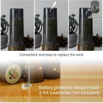 Flammenlose LED-Kerzen mit Timer, 5 Stück, flackernde flammenlose Kerzen für romantisches Ambiente und Heimdekoration, stabile Acrylschale, mit eingebetteter Sternschnur, batteriebetriebene Kerzen (grau)