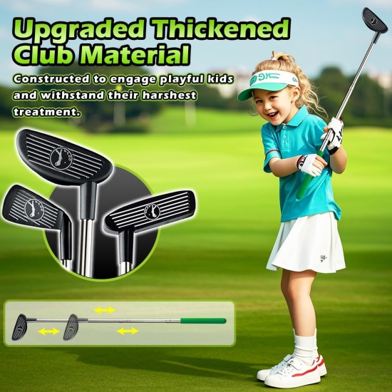 Verbessertes Kinderspielzeug-Golfset mit automatischem Dinosaurier-Golf-Return, LED-beleuchteten Nacht-Golfbällen, 3 Schlägern, Putting-Matte, Minigolf-Spielen für Kleinkinder von 3–8 Jahren, Indoor-Outdoor-Sportspielzeug für Jungen und Mädchen ab 3 Jahre Verbessertes Kinderspielzeug-Golfset mit automatischem Dinosaurier-Golf-Return, LED-beleuchteten Nacht-Golfbällen, 3 Schlägern, Putting-Matte, Minigolf-Spielen für Kleinkinder von 3–8 Jahren, Indoor-Outdoor-Sportspielzeug für Jungen und Mädchen ab 3 Jahre