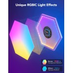 Govee Glide Hexa-Lichtpaneele, RGBIC-Hexagon-LED-Wandleuchten, Wi-Fi-Smart-Home-Kreativwandleuchten mit Musiksynchronisierung, funktioniert mit Alexa Google Assistant für Indoor-Gaming-Dekoration, 10er-Pack