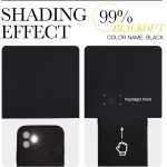 NICETOWN Pechschwarze, solide wärmeisolierte Verdunkelungsvorhänge mit Ösen für Schlafzimmerfenster (2 Paneele, 106,7 cm breit und 160 cm lang, schwarz)