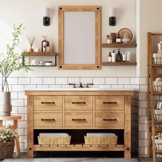 QEEIG Badezimmerregale über der Toilette – an der Wand montierte schwebende Regale zur Toilettenpapieraufbewahrung, kleines Bauernhaus-Dekorregal, 40,6 cm, 3er-Set, rustikales Braun (019-BN3) QEEIG Badezimmerregale über der Toilette – an der Wand montierte schwebende Regale zur Toilettenpapieraufbewahrung, kleines Bauernhaus-Dekorregal, 40,6 cm, 3er-Set, rustikales Braun (019-BN3)