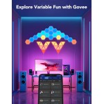 Govee Glide Hexa-Lichtpaneele, RGBIC-Hexagon-LED-Wandleuchten, Wi-Fi-Smart-Home-Kreativwandleuchten mit Musiksynchronisierung, funktioniert mit Alexa Google Assistant für Indoor-Gaming-Dekoration, 10er-Pack