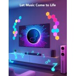 Govee Glide Hexa-Lichtpaneele, RGBIC-Hexagon-LED-Wandleuchten, Wi-Fi-Smart-Home-Kreativwandleuchten mit Musiksynchronisierung, funktioniert mit Alexa Google Assistant für Indoor-Gaming-Dekoration, 10er-Pack