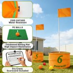 Bearwill Golf-Eimerspiel für Familie, Erwachsene und Kinder, tragbarer 6-Loch-Golfplatz mit Bällen und Flagge, Outdoor-/Indoor-Golfplatzspiel für Park, Strand, Rasen, Camping