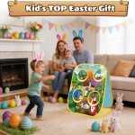 3-in-1-Dinosaurier-Futter-Sitzsack-Wurfspiel für Jungen und Kleinkinder im Alter von 3 4 bis 5 Jahren, Osterkörbchenfüller, Outdoor-Spielzeug außerhalb des Hinterhofrasens, Indoor-Familienpartyspiel, Geburtstagsgeschenke für 3–5 Vorschulkinder