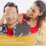 Sandstein-Harz, Denker-Stil, abstrakte Skulptur, Statue, Sammlerfiguren, Heimbüro, Bücherregal, Desktop-Dekoration (kleiner Sandstein, links)