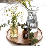 11,5 Zoll Kerzenhalter-Tablett, Heimdekoration, rundes Holztablett für Couchtisch, kleine dekorative Serviertabletts aus Holz für Zuhause