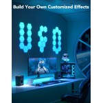 Govee Glide Hexa-Lichtpaneele, RGBIC-Hexagon-LED-Wandleuchten, Wi-Fi-Smart-Home-Kreativwandleuchten mit Musiksynchronisierung, funktioniert mit Alexa Google Assistant für Indoor-Gaming-Dekoration, 10er-Pack