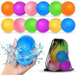 12 wiederverwendbare Wasserballons, Pool-Strand-Wasserspielzeug für Jungen und Mädchen, Outdoor-Sommerspielzeug für Kinder im Alter von 3–12 Jahren