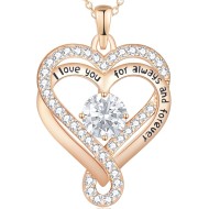 Geburtsstein-Herz-Halsketten für Frauen, Unendlichkeits-Anhänger aus S925-Sterlingsilber, Schmuck für Frauen, Hochzeitstag, Geburtstag, Muttertagsgeschenke für Mutter, Mutter, Ehefrau, Freundin