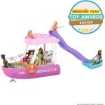 Barbie-Boot mit Pool und Rutsche, Traumboot-Spielset enthält mehr als 20 Teile wie einen Delfin und Zubehör Barbie-Boot mit Pool und Rutsche, Traumboot-Spielset enthält mehr als 20 Teile wie einen Delfin und Zubehör