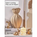 DN DECONATION Goldene Polyresin-Hasen-Dekor-Kaninchenfiguren, Osterhasen-Statue, 3er-Set für frühlingshafte Tischdekoration DN DECONATION Goldene Polyresin-Hasen-Dekor-Kaninchenfiguren, Osterhasen-Statue, 3er-Set für frühlingshafte Tischdekoration