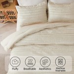 BEDELITE Boho-Bettdecken-Set, Queen-Size-Größe, beige getuftete Boho-Bettgarnitur, 3-teilig, weiche und leichte Bettdecke für alle Jahreszeiten, Jacquard-Bauernhaus-Bettwäsche-Set mit 2 Kissenbezügen BEDELITE Boho-Bettdecken-Set, Queen-Size-Größe, beige getuftete Boho-Bettgarnitur, 3-teilig, weiche und leichte Bettdecke für alle Jahreszeiten, Jacquard-Bauernhaus-Bettwäsche-Set mit 2 Kissenbezügen
