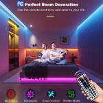 Leeleberd LED-Leuchten für Schlafzimmer, 30 m (2 Rollen à 50 Fuß), Musiksynchronisation, Farbwechsel, RGB-LED-Streifen mit Fernbedienung, App-Steuerung, Bluetooth-LED-Streifen, Lichter für Zimmer, Zuhause, Küche, Party-Dekoration Leeleberd LED-Leuchten für Schlafzimmer, 30 m (2 Rollen à 50 Fuß), Musiksynchronisation, Farbwechsel, RGB-LED-Streifen mit Fernbedienung, App-Steuerung, Bluetooth-LED-Streifen, Lichter für Zimmer, Zuhause, Küche, Party-Dekoration