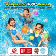 12 wiederverwendbare Wasserballons, Pool-Strand-Wasserspielzeug für Jungen und Mädchen, Outdoor-Sommerspielzeug für Kinder im Alter von 3–12 Jahren