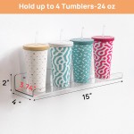 upsimples Acryl-Regale für Badezimmer-Aufbewahrung, 38,1 cm große schwebende Regale, Wand-Organizer für Parfüm, Make-up, Hautpflege, Kinder-Bücherregal für Schlafzimmer, Kinderzimmer, Wohnzimmer-Dekoration, transparent, 4 Stück