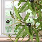 7 Fuß künstlicher Olivenbaum – gefälschter eingetopfter Olivenbaum aus Seide mit Pflanzgefäß, natürliche Olivenzweige und realistische Blätter, künstlicher Baum für Zuhause, Haus, Büro, Dekoration im Innenbereich