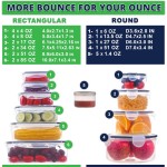 RockBerry 50 Stück große Lebensmittel-Aufbewahrungsbehälter mit Deckel, luftdicht – 85 Unzen bis kleine Behälter – insgesamt 526 Unzen, stapelbares Küchenset – BPA-frei, auslaufsichere Behälter – gefrierschrank- und mikrowellengeeignet