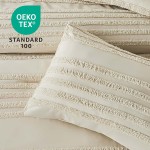 BEDELITE Boho-Bettdecken-Set, Queen-Size-Größe, beige getuftete Boho-Bettgarnitur, 3-teilig, weiche und leichte Bettdecke für alle Jahreszeiten, Jacquard-Bauernhaus-Bettwäsche-Set mit 2 Kissenbezügen BEDELITE Boho-Bettdecken-Set, Queen-Size-Größe, beige getuftete Boho-Bettgarnitur, 3-teilig, weiche und leichte Bettdecke für alle Jahreszeiten, Jacquard-Bauernhaus-Bettwäsche-Set mit 2 Kissenbezügen