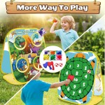 3-in-1-Dinosaurier-Futter-Sitzsack-Wurfspiel für Jungen und Kleinkinder im Alter von 3 4 bis 5 Jahren, Osterkörbchenfüller, Outdoor-Spielzeug außerhalb des Hinterhofrasens, Indoor-Familienpartyspiel, Geburtstagsgeschenke für 3–5 Vorschulkinder