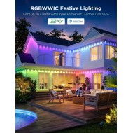 Govee Permanent Outdoor Lights Pro, 200 Fuß mit 120 RGBIC-LED-Leuchten für Tages- und Akzentbeleuchtung, 75 Szenenmodi für Außendekoration, IP67 wasserdicht, funktioniert mit Alexa, Google Assistant, Matter, Weiß Govee Permanent Outdoor Lights Pro, 200 Fuß mit 120 RGBIC-LED-Leuchten für Tages- und Akzentbeleuchtung, 75 Szenenmodi für Außendekoration, IP67 wasserdicht, funktioniert mit Alexa, Google Assistant, Matter, Weiß