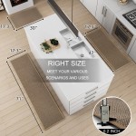 Küchenmatten-Set mit 2 Stück, gepolsterte, rutschfeste Teppiche für den Küchenboden, saugfähiger Läufer, bequeme Stehmatten, waschbar für Küche, Büro, Zuhause (braun, 43,9 x 119,4 cm + 43,9 x 76,2 cm)