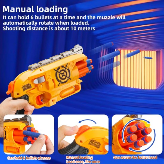 2er-Pack Blasterpistolen für Jungen, Spielzeug für Kinder ab 3 Jahren, 80 Pfeile aus weichem Schaumstoff, 2 Zielscheiben und 2 Handschlaufen, Waffenspielzeug, Geschenke für Kinder im Alter von 8–12 Jahren, Weihnachtsstrumpffüller, Partyzubehör für Kleinki