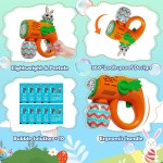 Seifenblasenpistolen-Spielzeug für Kinder, 2er-Pack Hasen-Blasengebläse mit 10 Nachfüllungen für Seifenblasenlösung, automatische Seifenblasenmaschine für Kleinkinder ab 3 Jahren, Party im Freien und Ostergeschenke für Jungen und Mädchen