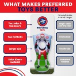 65-Zoll-aufblasbares Fußball-Zielnetz-Wurfspiel – doppelseitiges Wurfübungs-Fußballzubehör mit Minibällen – Hinterhof-Heckklappen-Party-Sportspielzeug für Kinder und Erwachsene