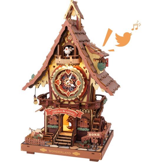 ROKR 3D-Holzpuzzle für Erwachsene, Kuckucksuhr-Modellbausatz, Zimmer-Heimdekoration, DIY-Uhrenherstellungsbausatz, funktionelles mechanisches Bauspielzeug, Hobbys, Geburtstag, Weihnachten, Geschenke für Männer und Frauen ab 14 Jahren ROKR 3D-Holzpuzzle für Erwachsene, Kuckucksuhr-Modellbausatz, Zimmer-Heimdekoration, DIY-Uhrenherstellungsbausatz, funktionelles mechanisches Bauspielzeug, Hobbys, Geburtstag, Weihnachten, Geschenke für Männer und Frauen ab 14 Jahren