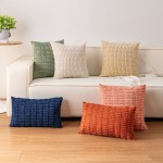 Packung mit 2 dekorativen Cord-Kissenbezügen, 45,7 x 45,7 cm, weich gestreifte Kissenbezüge, moderne Bauernhaus-Heimdekoration für Sofa, Wohnzimmer, Couch, Bett (cremeweiß) Packung mit 2 dekorativen Cord-Kissenbezügen, 45,7 x 45,7 cm, weich gestreifte Kissenbezüge, moderne Bauernhaus-Heimdekoration für Sofa, Wohnzimmer, Couch, Bett (cremeweiß)