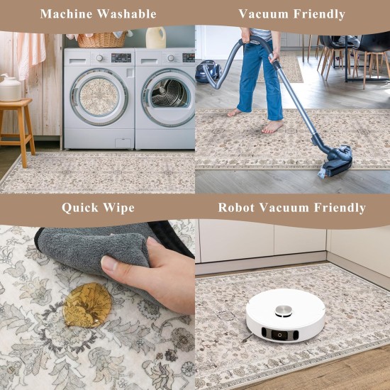 3-teiliges Küchenteppich-Set mit Läufer – rutschfeste, waschbare Boho-Küchenmatten für Waschbecken, Boden, Eingangsbereich, Flur und Badezimmer – weiche kleine Überwurfteppiche, Heimdekoration (Beige, 2 x 3 + 2 x 4 + 2 x 5) 3-teiliges Küchenteppich-Set mit Läufer – rutschfeste, waschbare Boho-Küchenmatten für Waschbecken, Boden, Eingangsbereich, Flur und Badezimmer – weiche kleine Überwurfteppiche, Heimdekoration (Beige, 2 x 3 + 2 x 4 + 2 x 5)