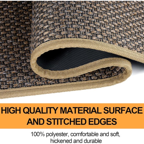 Küchenmatten-Set mit 2 Stück, gepolsterte, rutschfeste Teppiche für den Küchenboden, saugfähiger Läufer, bequeme Stehmatten, waschbar für Küche, Büro, Zuhause (braun, 43,9 x 119,4 cm + 43,9 x 76,2 cm)